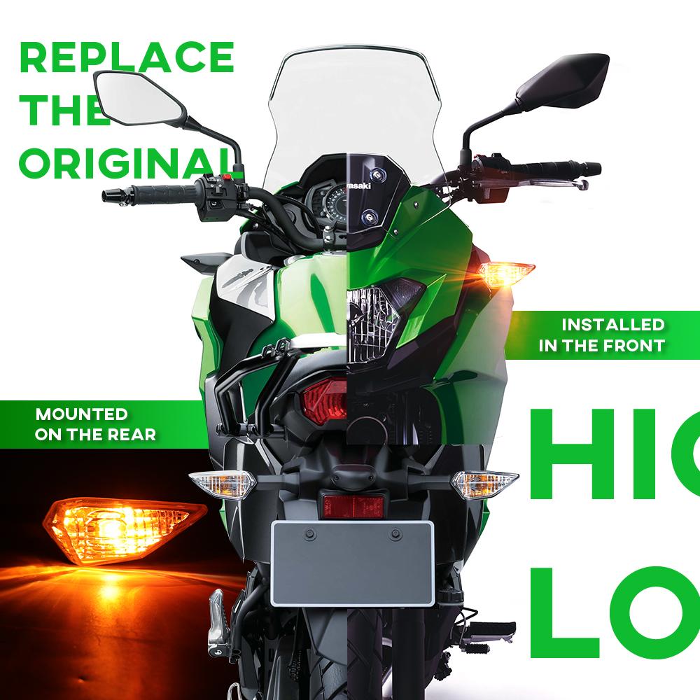Motorcycle Turn Signals Light For KAWASAKI Z900 Z125 Z750 Z650 Z300 Z400 Z800 Z1000 Ninja 400 300 Versys 1000 Flashers