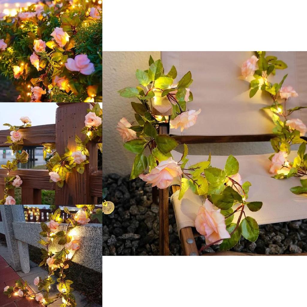 Romantic Led Rose Vine Lights In Warm White For Weddings And Special Occasions