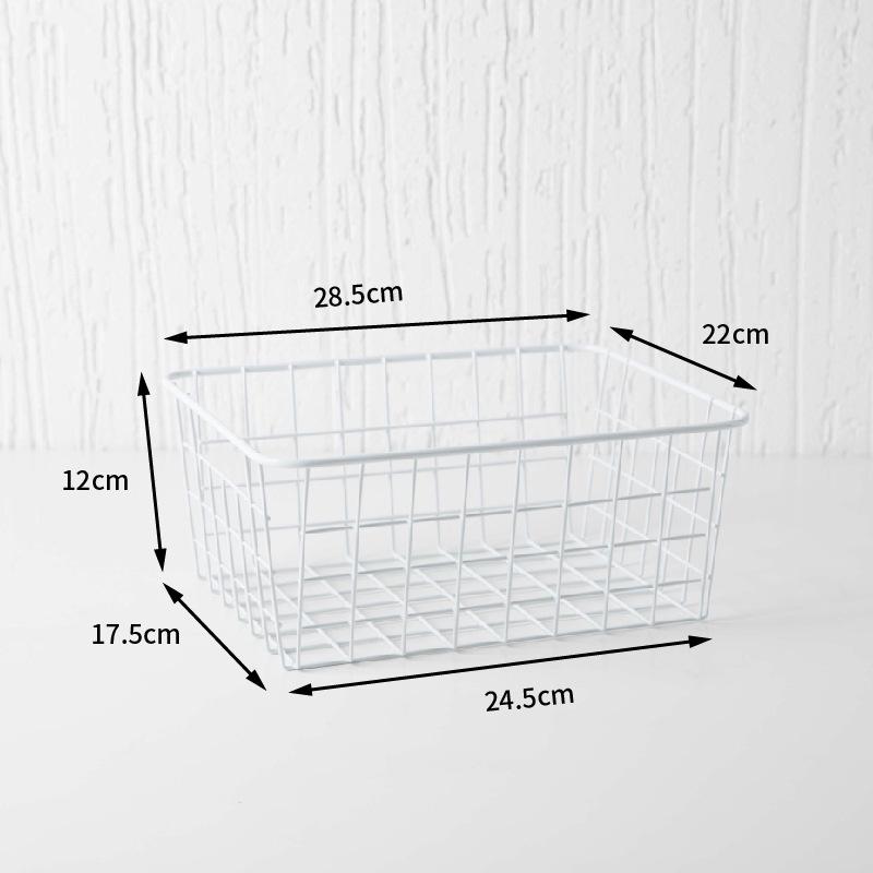

Японская железная корзина для хранения вещей на рабочем столе, в ванной и на кухне Large (28*22*12CM)