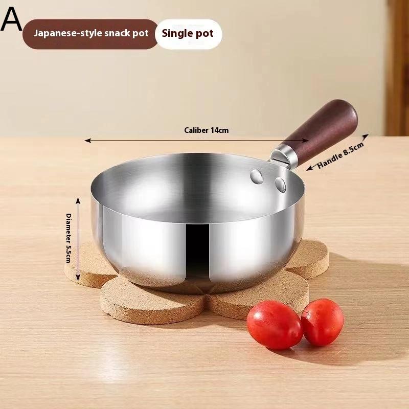 

Stainless Steel Instant Noodle Bowl Wooden Handle Anti-Scald Anti-Drop Heat-Resistant Household Bowl