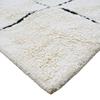 Tapis lavable berbère en coton beige 160x220