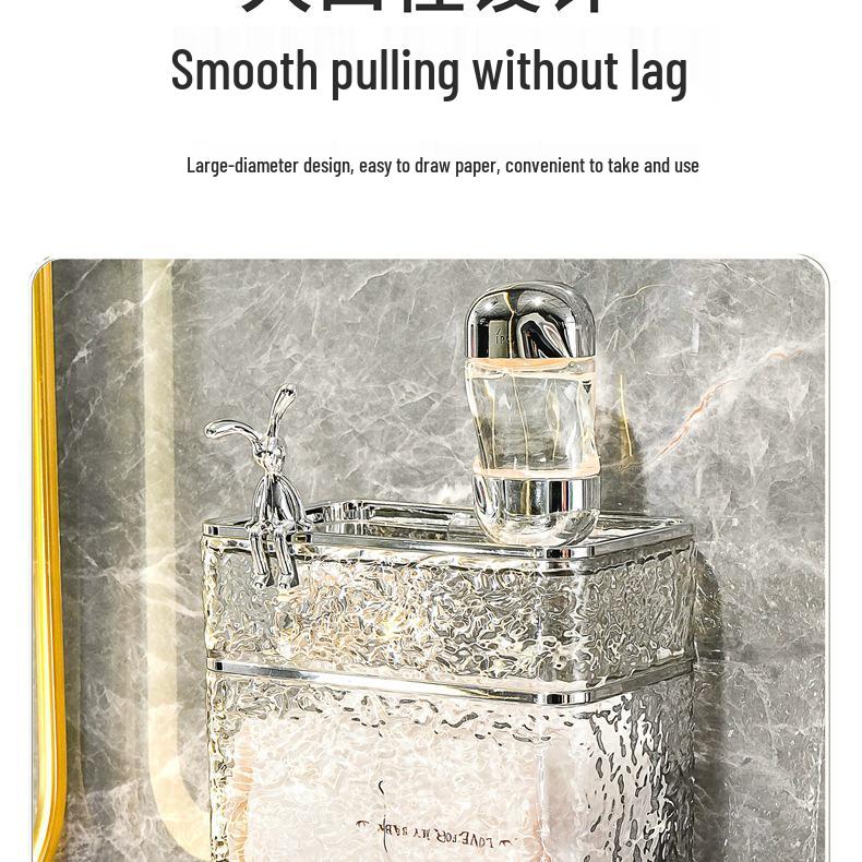 Vodotěsný nástěnný držák toaletního papíru bez vrtání