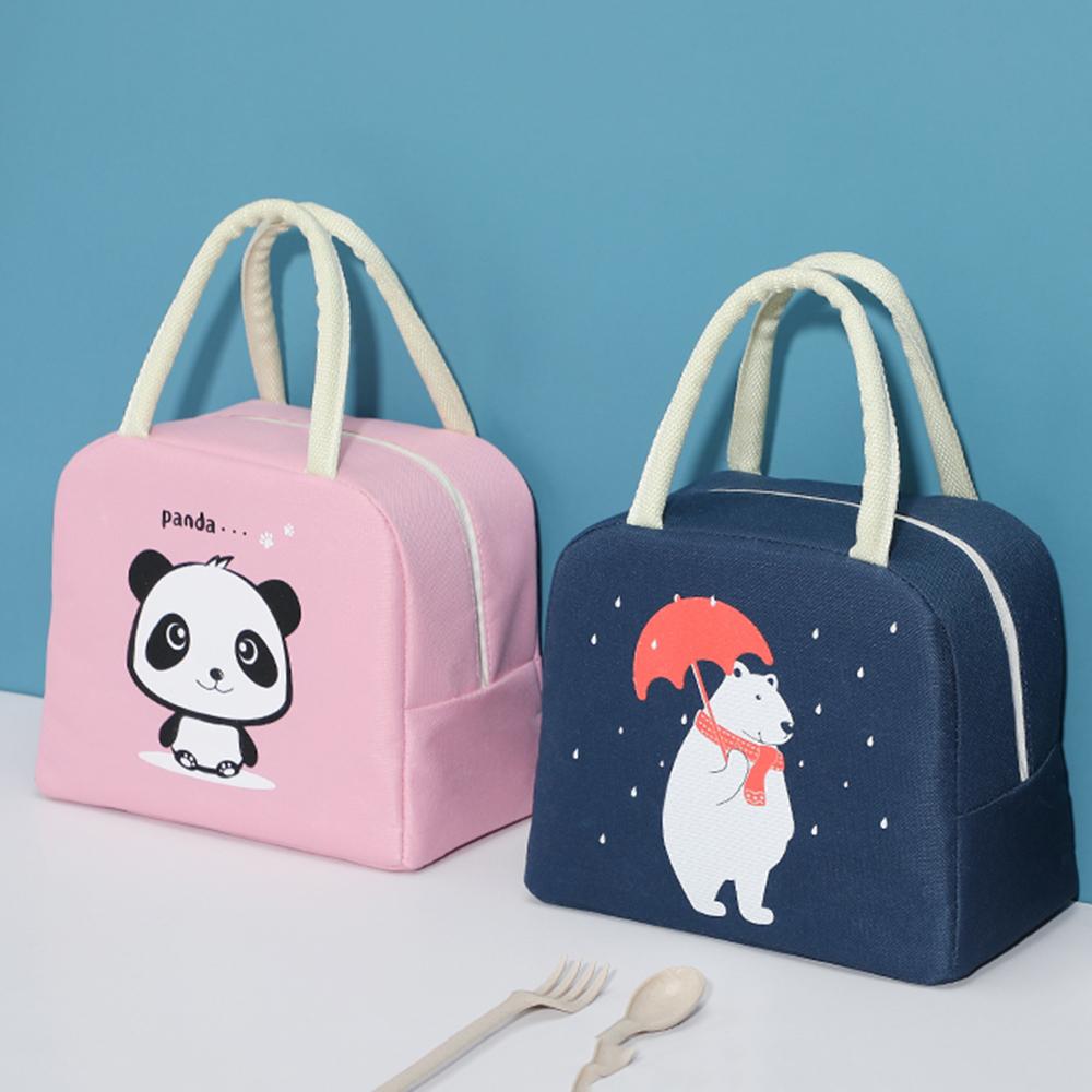 Thermische Dicke Handtaschen Frühstück Kühltasche Lebensmittel Aufbewahrungsbox Lunchtasche Reise Picknicktaschen