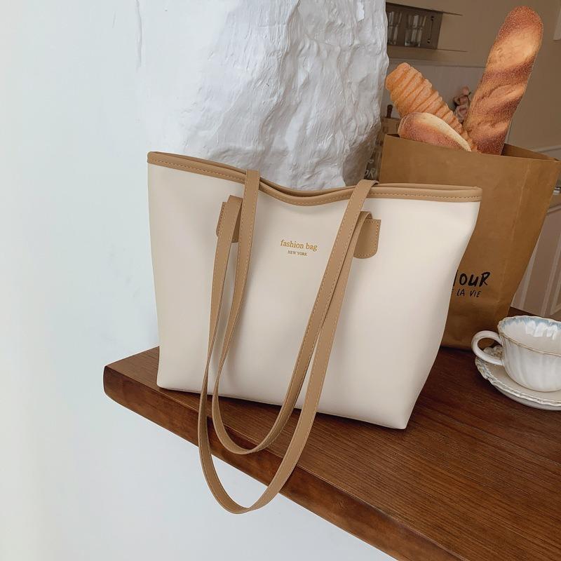 

Сумка большой вместимости, новая высококлассная студенческая сумка через плечо для занятий, женская портативная сумка-тоут для поездок на работу покинуть белый