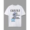 Men'S Top Featuring a Coffee-Themed Graphic, Casual Short-Sleeve Round-Neck T-Shirt, Suitable for Summer And Spring, Outdoor Wear
