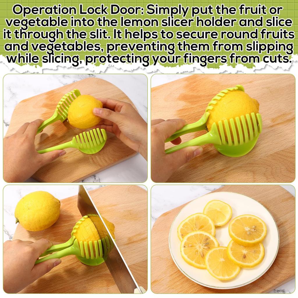 Zitronenschneiderhalter Gemüseschneider Obstschneidewerkzeug für Tomaten Zwiebeln Eier mit Kreativen Gadgets für Küchenzubehör