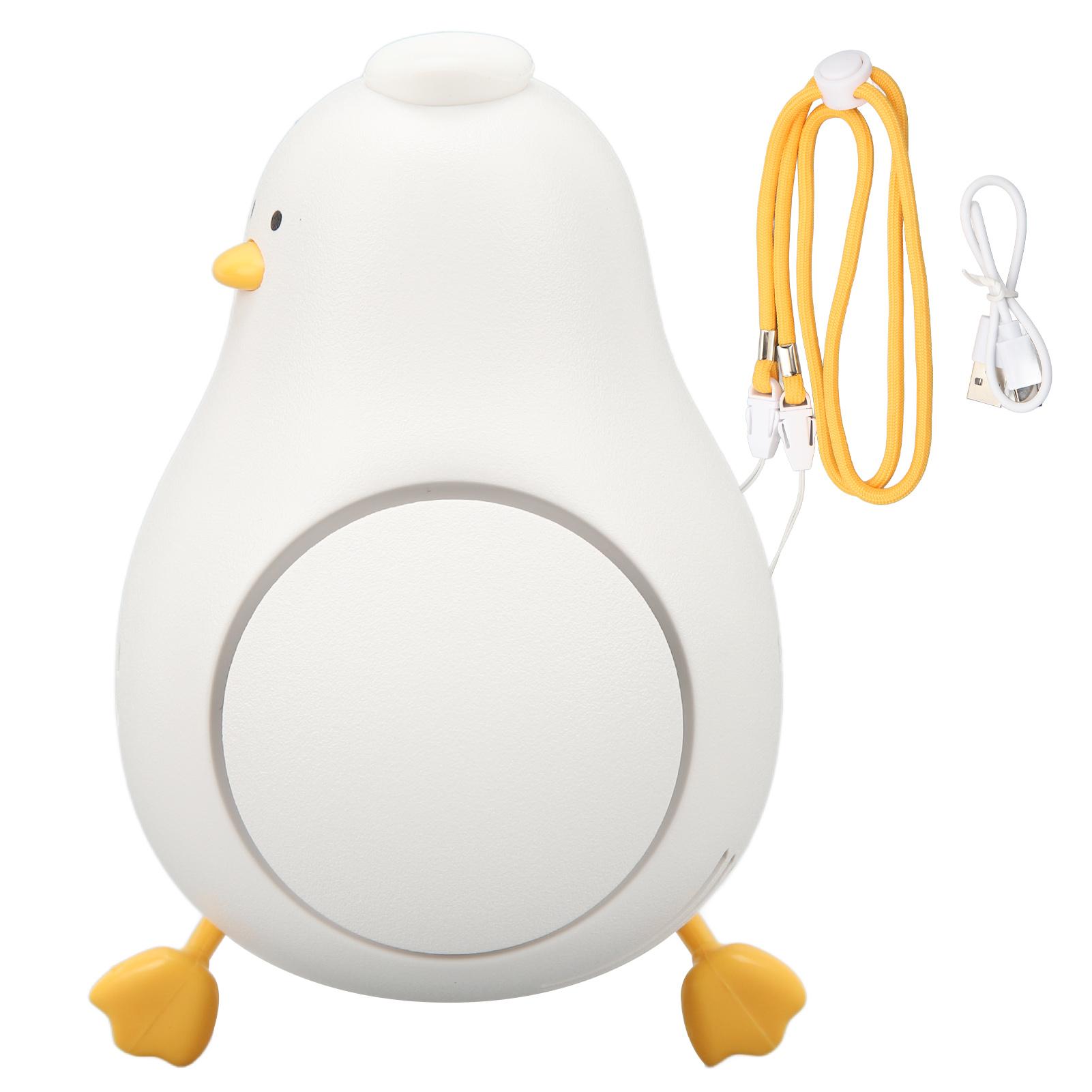 

Hanging Neck Fan Duck Shape Small Fan USB Charging Necklace Fan with Lanyard Built in Battery