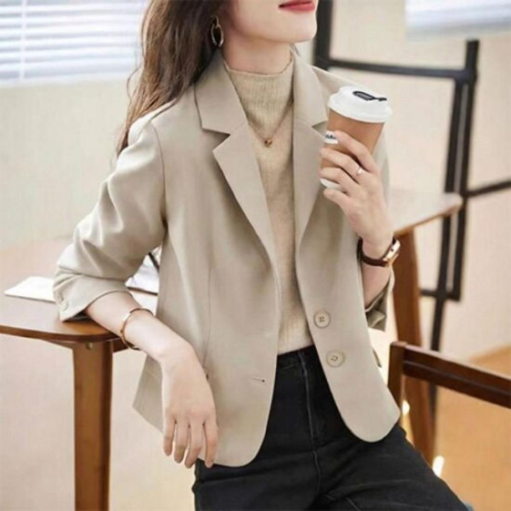 Navava Women Clean Office Two Button Long Sleeve Jacket Nc489