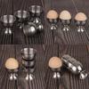 4Pcs Concave Egg Holding Slot Egg Cup Cylindrical Egg Serving Tray Mini Shot Glass Hotel Breakfast