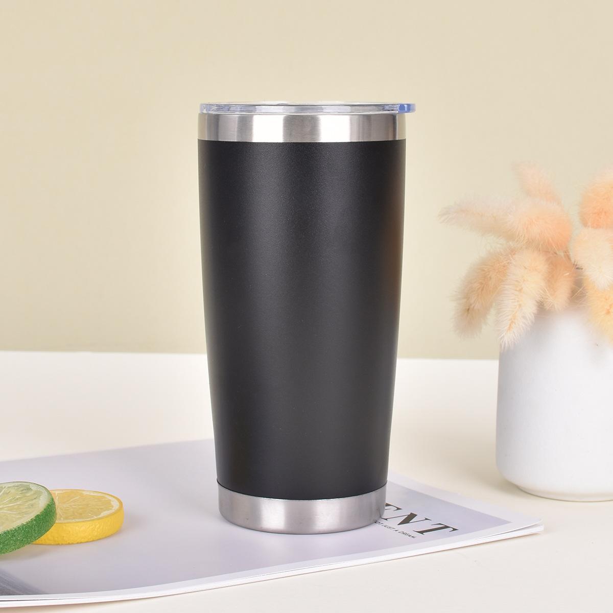 Edelstahl-Autobecher, Doppel-Vakuum, große Kapazität, Vakuumbecher, tragbarer Auto-Begleitbecher für den Außenbereich 20oz