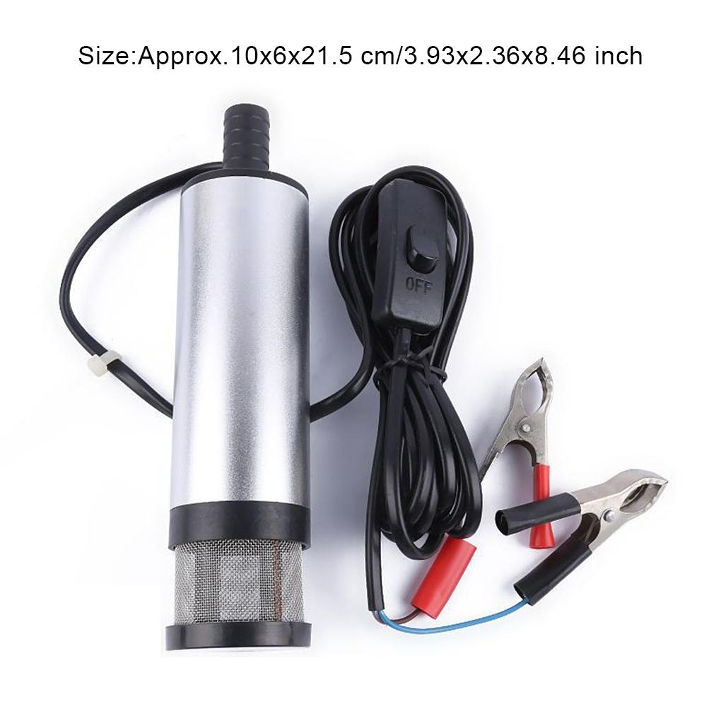 Electric Submersible Pump Stainless Steel Fuel Transfer-pump Portable Oil Suction Pumps with External Filter for Oil