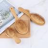Custom Logo Bamboo Hair Brush Eco Friendly Wood Bamboo Detangling Paddle Hair Brush