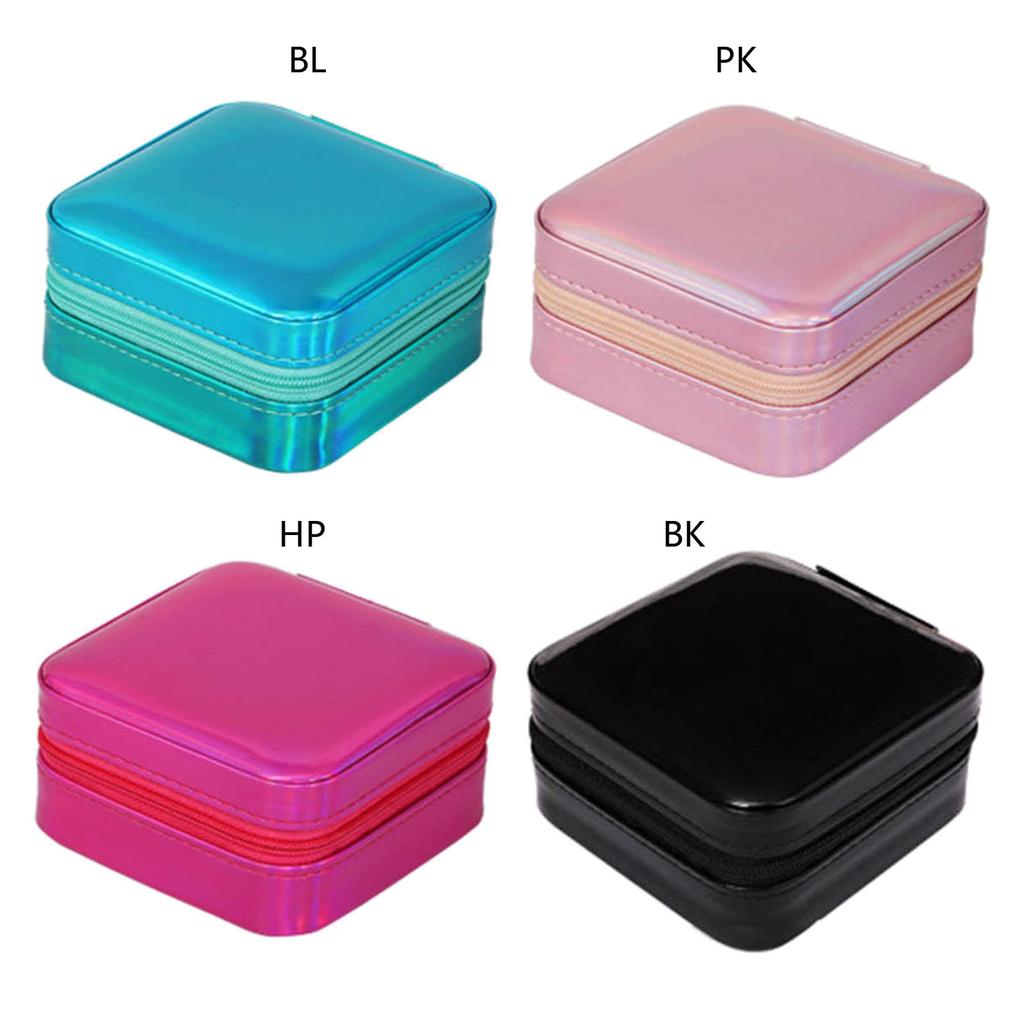 Jewelry Box PU Leathers Small Portable Travel Organizer Display Storage Holder Boxes for Rings Earrings Necklacets Gift