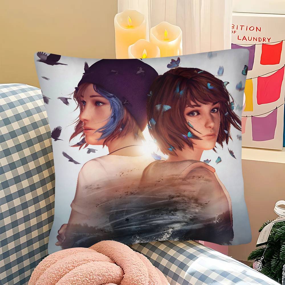 

pc Popular Life Is SStrange Adventure Game Pillow Case Fashion Square Pillowcase Bedroom Sofa Room Ins Decoration Leisure 40x40 cm
