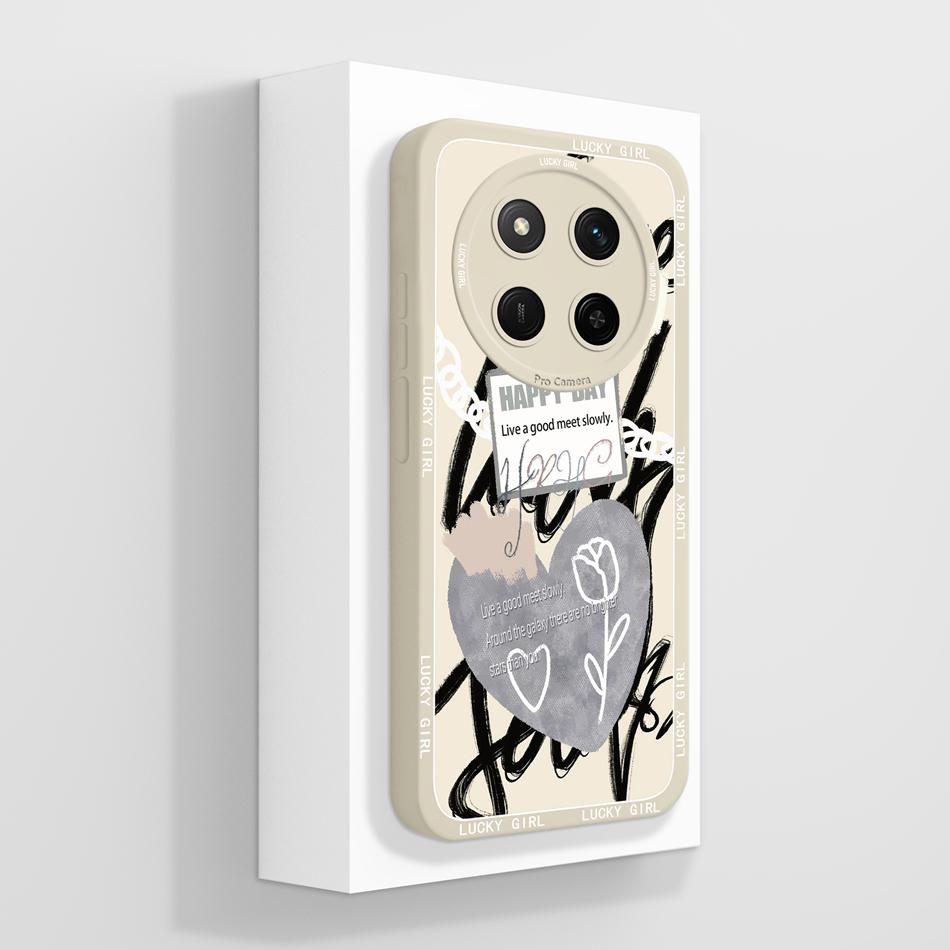 For Honor Magic 7 Lite Case Cute Panda Soft Liquid Silicone Funda High Quality Back Cover For Magic7 Lite Phone Protector Gift