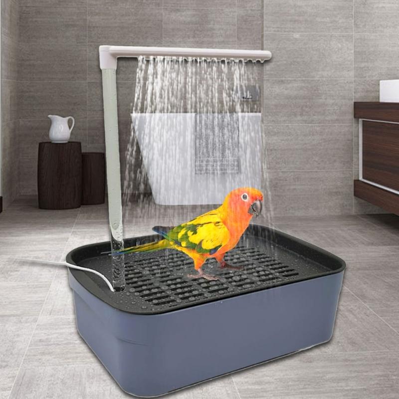 Automatic Pet Bird Bath Bird Bathhouse Bathtubs Parrots Water Circulations Bathtubs for Cage Accessories