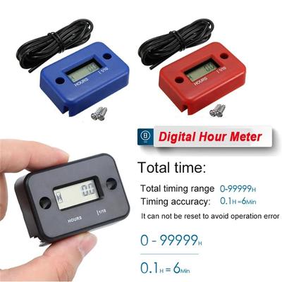 Dijital Saat Ölçer LCD Ekran Sayacı Takometre Su Geçirmez Bisiklet ATV Motosiklet Kar Araci Benzinli Tekne Gaz Motoru Sayacı