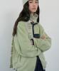 MA JOURNEE Stripe Muffler_Green Mix