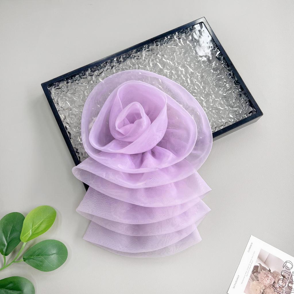 Exquisite Color Organza Rose Decorative Clothes Diy Handmade Materials Patch Sticker Decorative Corsage Accessories