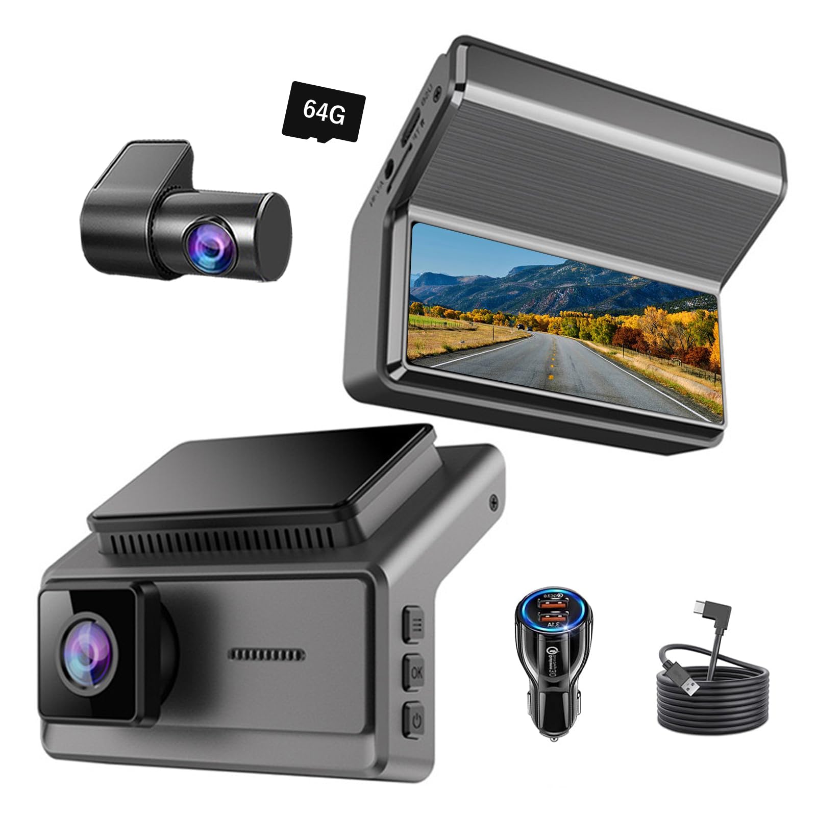 

Видеорегистратор NISEKO, передняя и задняя камера, подвижные вверх и вниз передняя и задняя камеры