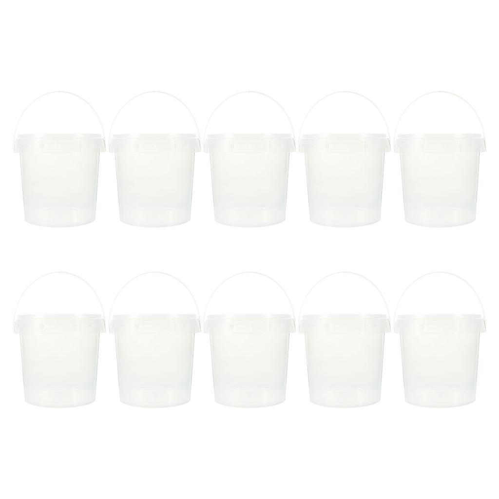 10Pcs Multipurpose Storage Buckets Sealed Plastic Containers for Food Kitchen Storage Portable Grains Supply