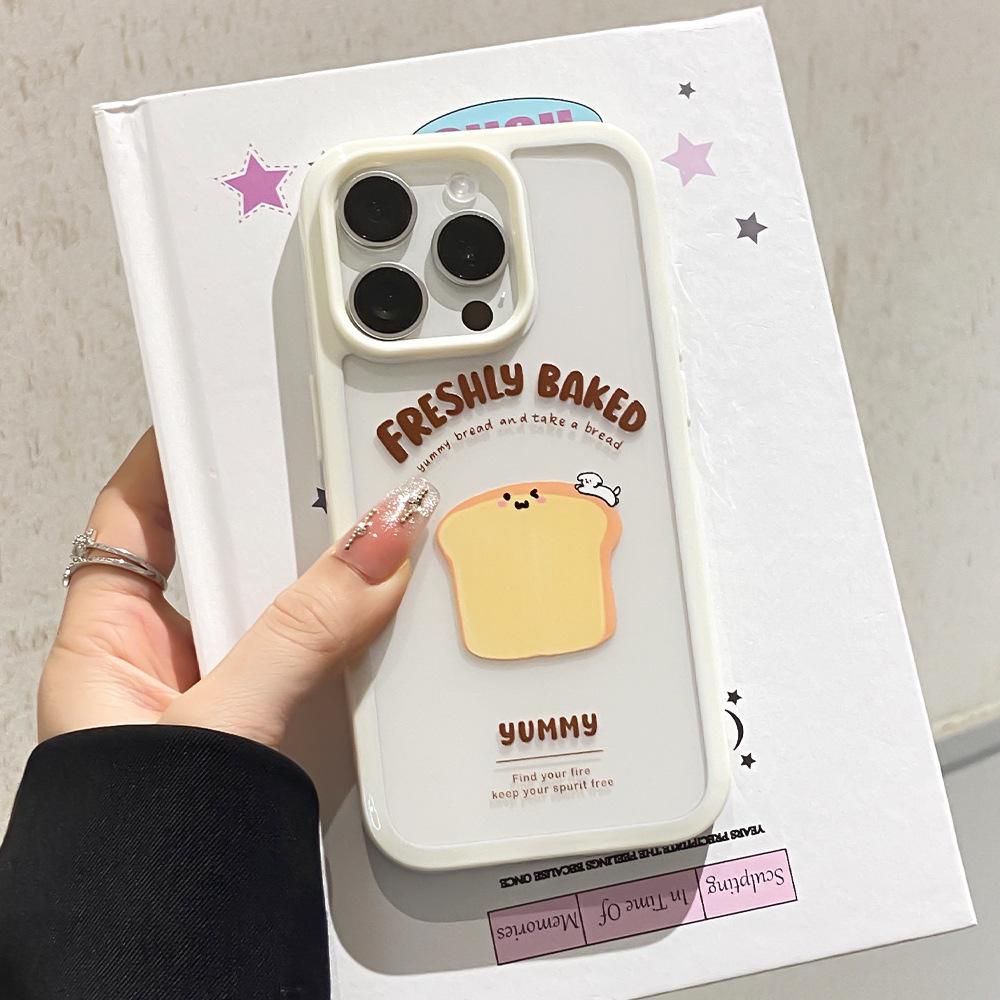 Transparent Protective Case for iPhone 14 - Apple 16/17 Promax Toast Stand Edition iPhone 17