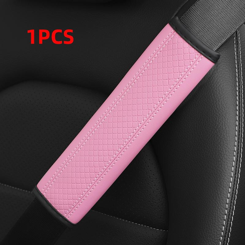 Car Accessories Seat Belt PU Leather Safety Belt Shoulder Cover Breathable Protection Seat Belt Padding Pad Auto Interior