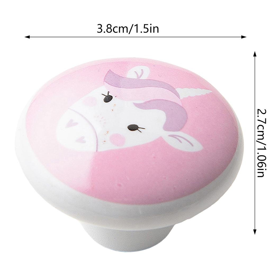 Cartoon Design Ceramic Drawer Knobs Nursery Room Cabinet Dresser Drawer Knobs Suitable for Closet Drawer Door