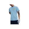 Lightweight Comfortable Simple Versatile Short Sleeve T-Shirt Men Tops Blue HJ3457-422