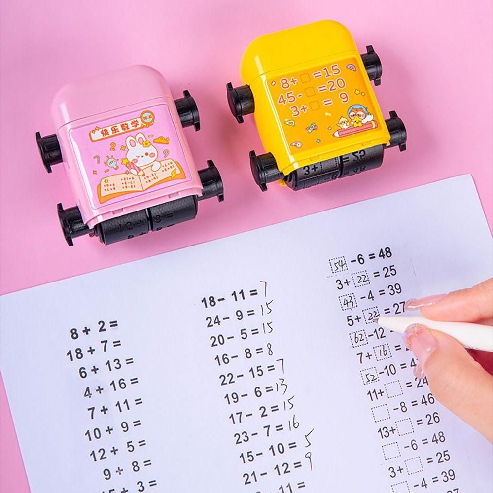 Reusable Math Roller Stamp Addition Subtraction Math Teaching Stamp Creative Digital Stamp  School