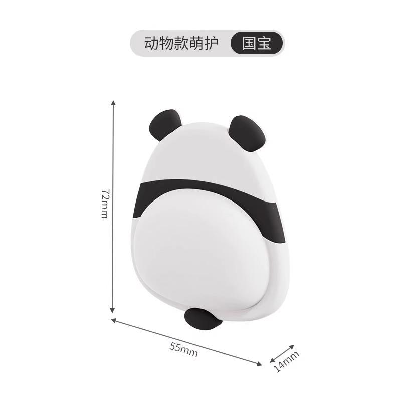 Silicone Cute Pet Anti-collision Pad, Soft Rubber Door Sticker, Anti-collision Artifact, Refrigerator Door Rear Wall Sticker, Penguin Panda Buffer Pad