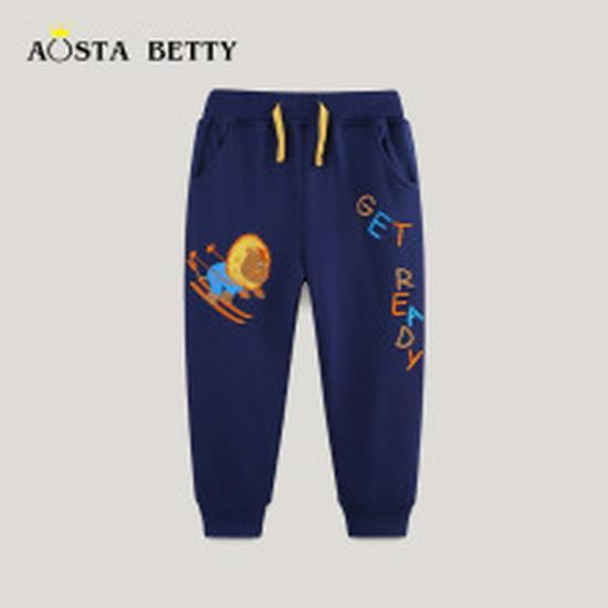 European Boys' Cartoon Car Print Joggers - Autumn Fashion for Toddlers & Kids