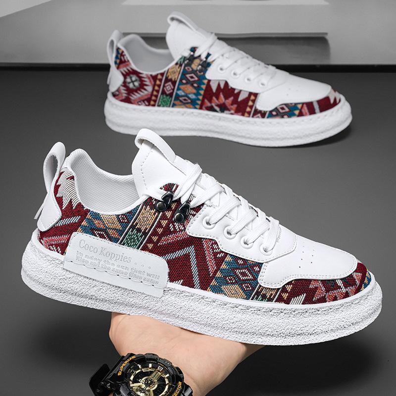 

Летние мужские кроссовки дышащие повседневные туфли для скейтборда 43 красный