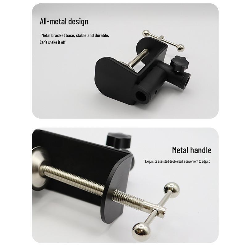 Verstellbare Aluminium-I-Träger-Tischleuchte mit Klemme und Tigermaulklemme