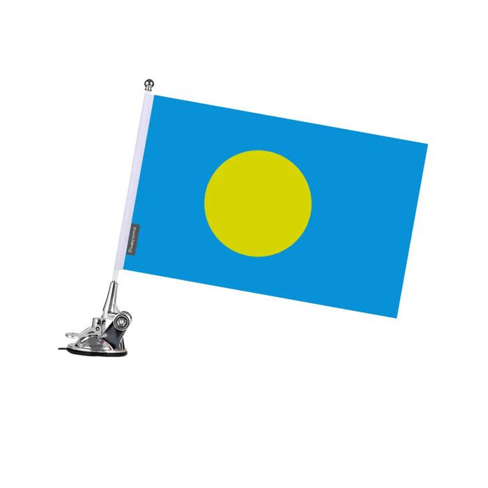Drapeau - Palaos - 35 x 27 cm - Polyester - Impression Recto/Verso - Utilisation Extérieure