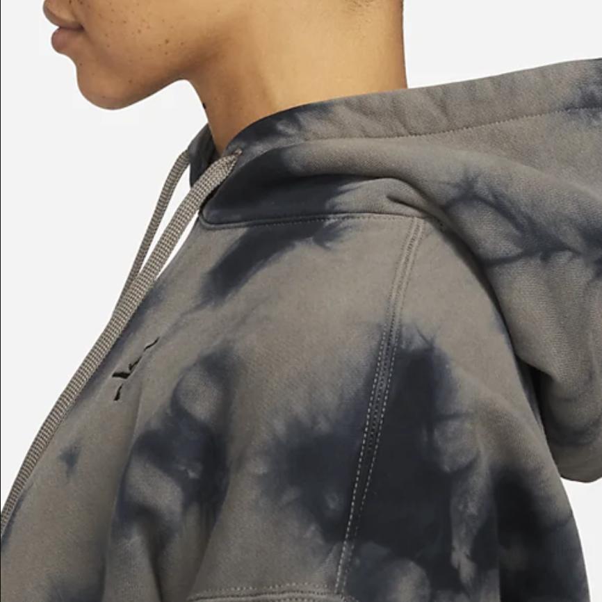 Jordan Heritage Tie-Dye Fleece-Lined Hoodie Women Tops Olive-Gray DM5239-040