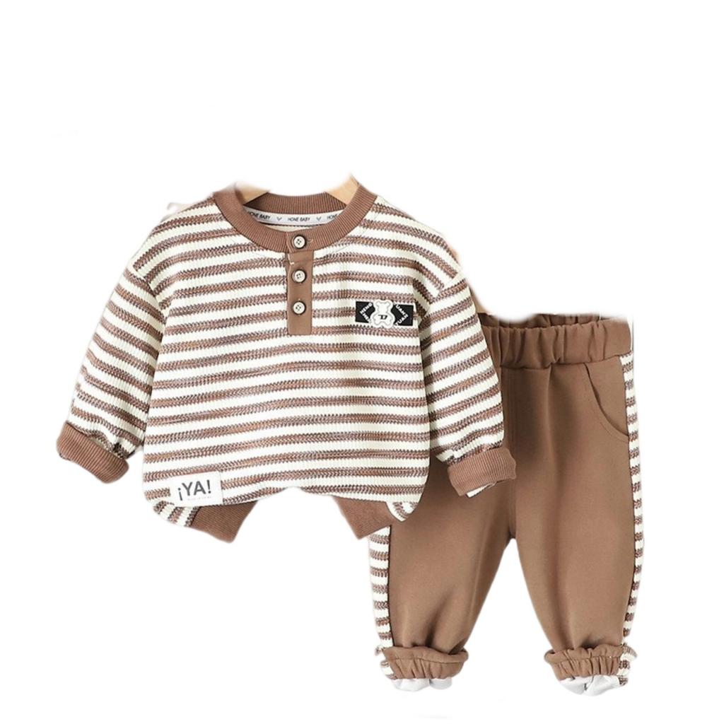 Kids Casual Long-Sleeve Set, Comfortable Daily Wear Outfits