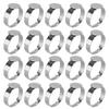 20pcs Flat Base Blank Rings Stainless Steel Flat Rings Jump Rings Ring Bases  Jewelry Craft