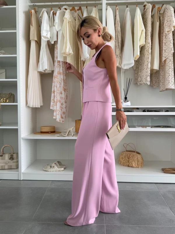 2025 Sleeveless Top & Casual Pants Two-Piece Set for Women - European and American Fashion