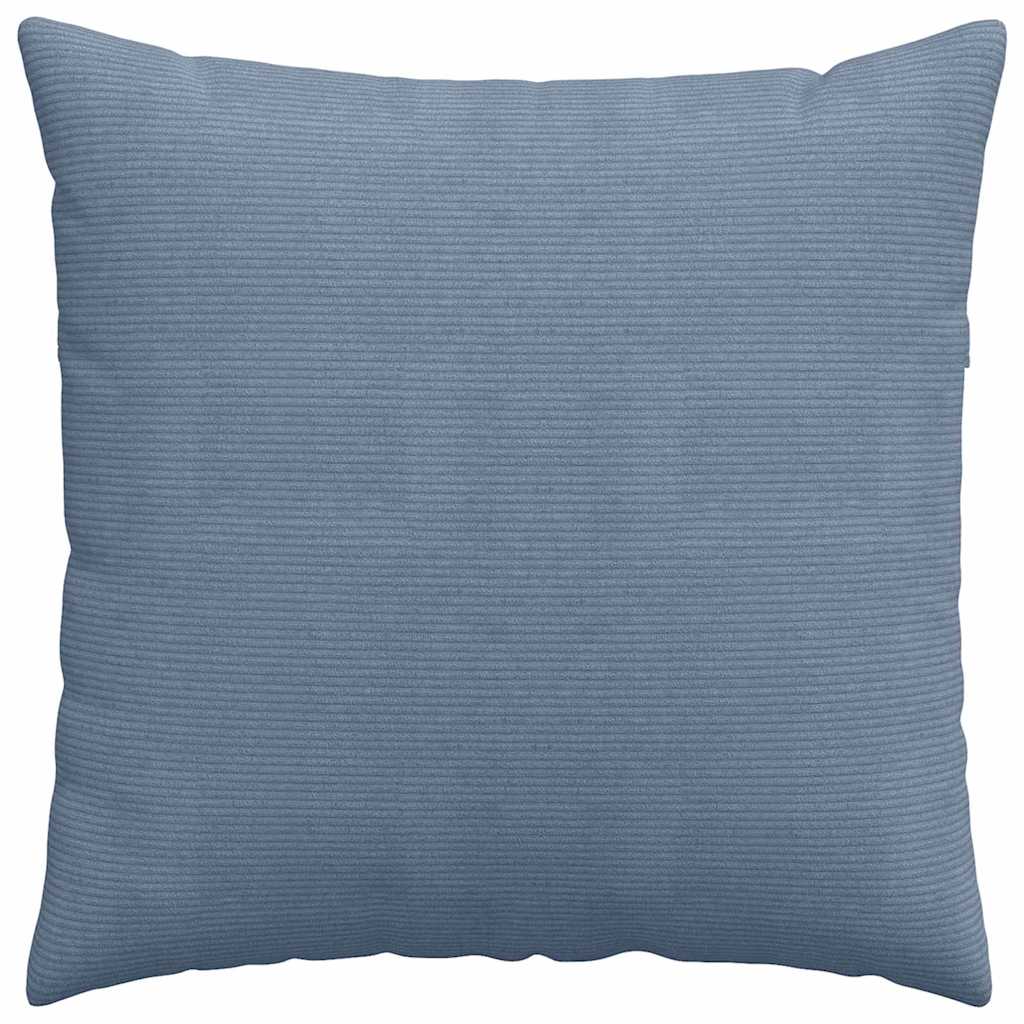 Sofa Cushions 2 Pieces Blue 60 X 60 Cm Corduroy Fabric