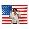 Hudson Williams Tapestry Pink American Flag Wall Hanging Heated Rivalry Actor Poster Home Decor Room tapestry wall decoration
