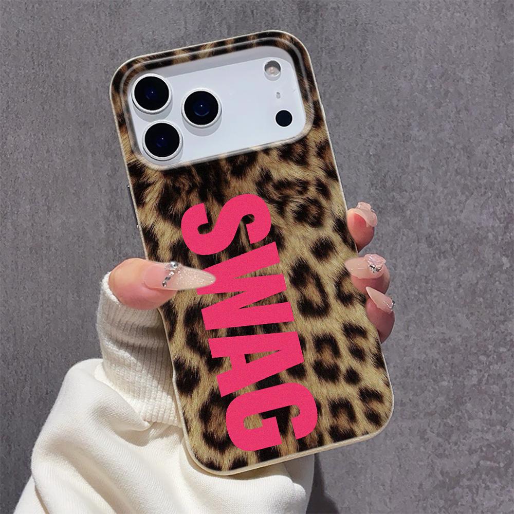 Phone Case For Samsung A53 A54 A55 S24 Ultra S25 Ultra S24 Fe A17 A26 Leopard Swag Text Anti Shock Soft Touch Cover