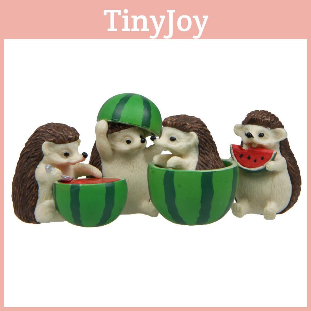 Garden Watermelon Hedgehog Figurine Miniature Scene For Home And Business Decor
