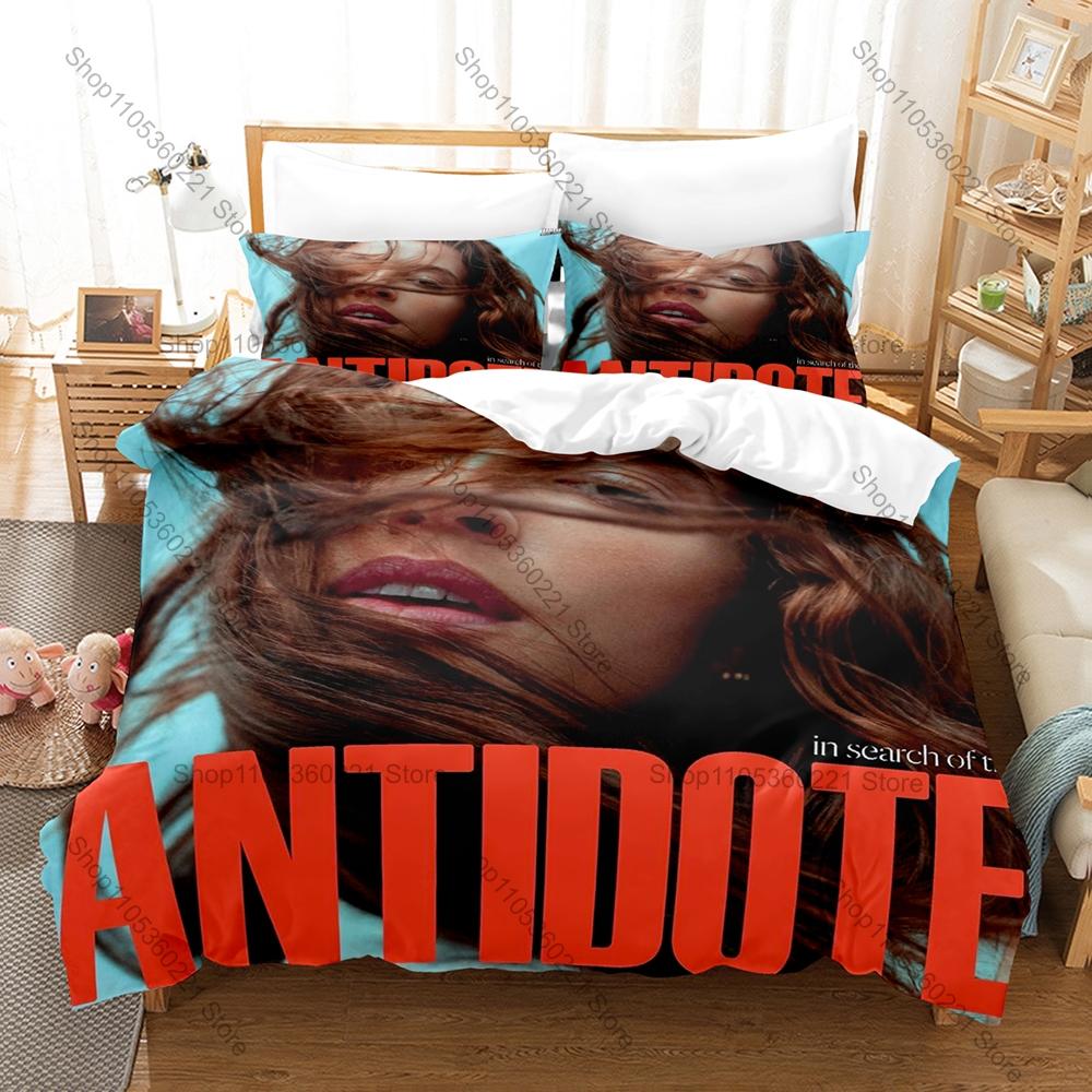 FLETCHER In Search Of The Antidote Dreamy Glow Portrait HD Print Bedding Set Duvet Cover + 2 Pillowcases Pop Teen Room Decor