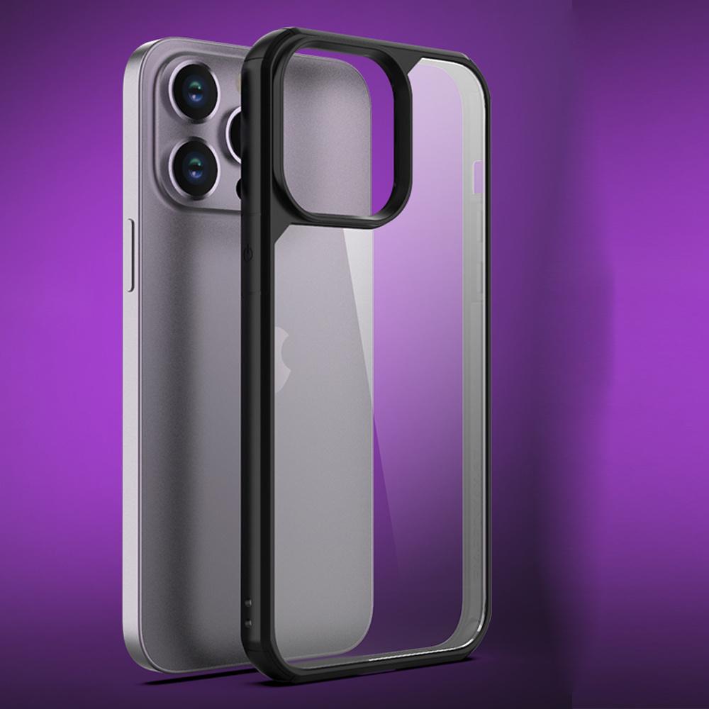 Transparente Harte Acryl Handyhülle Für iPhone 14 15 Pro Max Stoßfeste Hülle Funda iPhone 11 12 13 Pro Silikonrahmen Rückseite