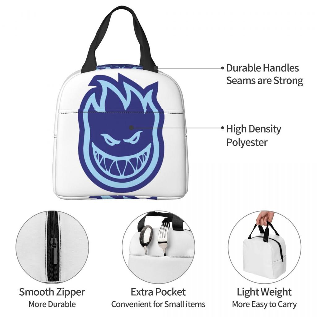Spitfire Skate Insulated Lunch Bag for Women Office Cooler Thermal Food Box Tote Portable Lunch Boxes Container
