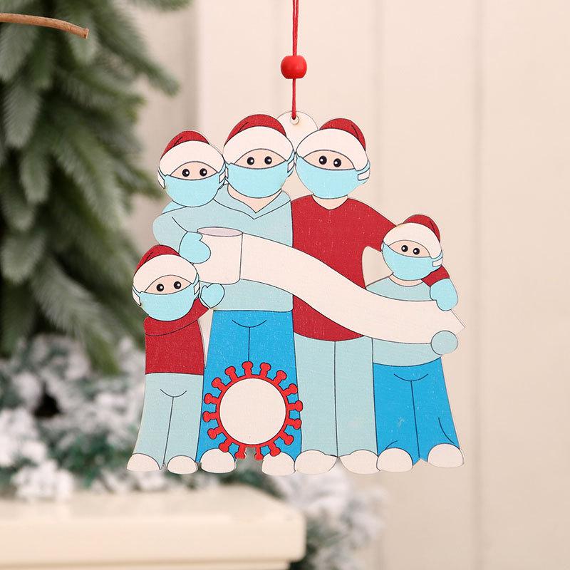 

Деревянная рождественская подвеска-маска для пожилых людей, подвеска на рождественскую елку, рождественские украшения, принадлежности для выживших toilet paper