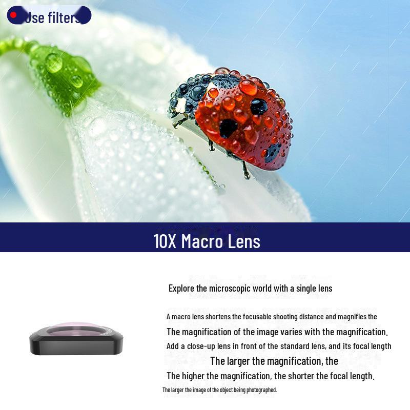 DJI Osmo Pocket 3 Filter: PL-Polarisations-, Weitwinkel- und Makroobjektive für Kameras der dritten Generation