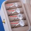 1/2/3/4 Karat Oval geschliffener Moissanit Solitär Diamantring GRA Zertifiziert Kupfer Party Eheringe Schmuck für Damen