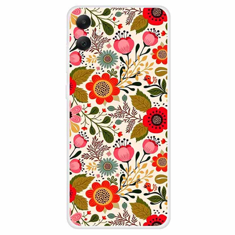 

For Samsung Galaxy A05 4G Case Slim Shockproof TPU Phone Cover Cute Pattern Colorful Flowers